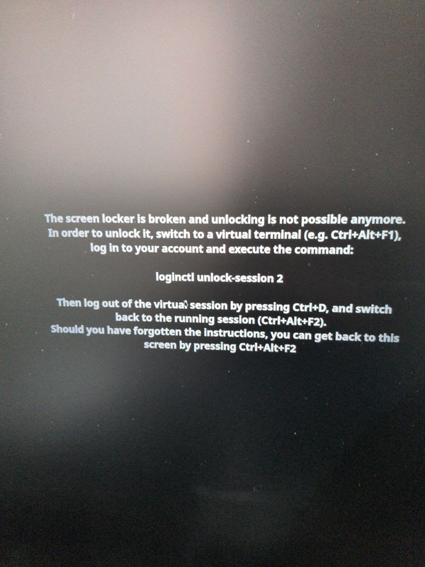 Screen Lock is Broken in Fedora KDE after update